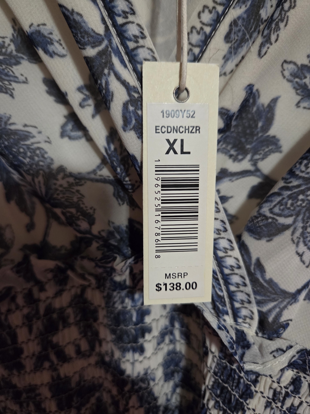 Max Studio White and Blue Floral Mini Dress - Picture 2 of 2